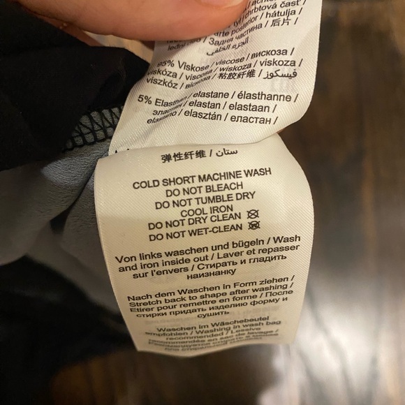 NWT OLSEN size M Long Sleeve Embellished Mixed Media Party Lounge T-Shirt women - Picture 8 of 9